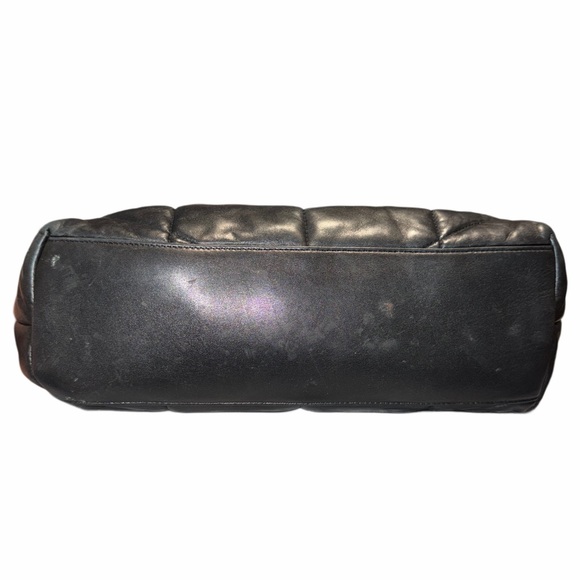 Saint Laurent Black Quilted Puffer Shoulder Bag with Silver YSL Hardware - Picture 5 of 7